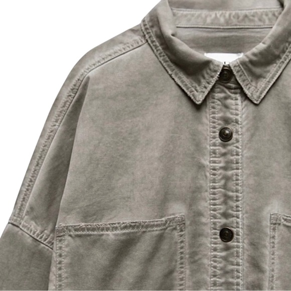 NWT ZARA Wash Effect Overshirt (Shacket) - Picture 5 of 8
